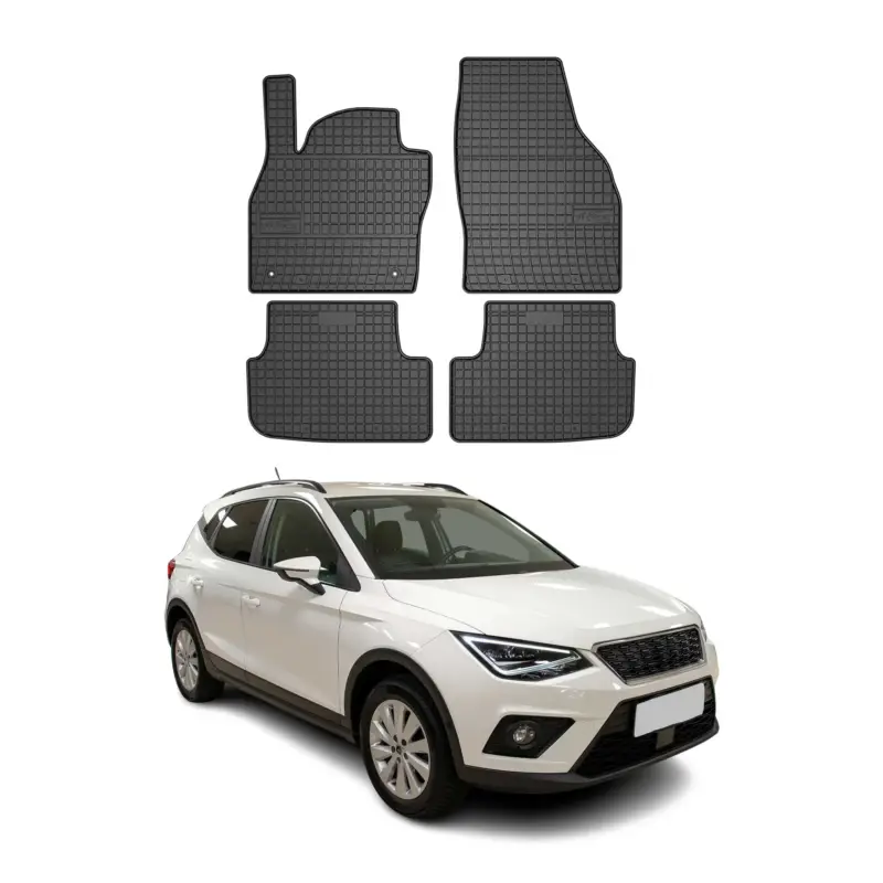 OMAC Gummi Fußmatten für Seat Arona 2017-2026 Automatten Gummi Schwarz 4tlg Markenware