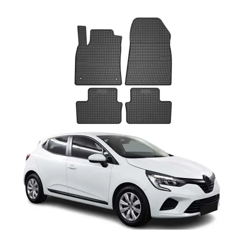 Top-Preis OMAC Gummi Fußmatten für Renault Clio 2019-2025 Automatten Gummi Schwarz 4tlg