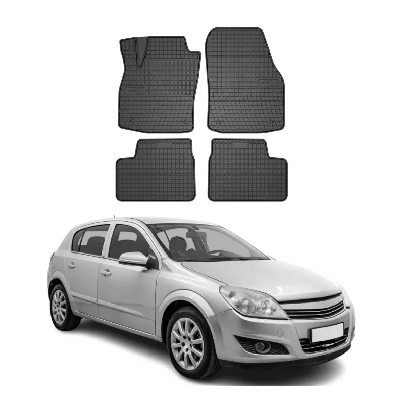 Direktkauf OMAC Gummi Fußmatten für Opel Astra H 2004-2014 Automatten Gummi Schwarz 4tlg