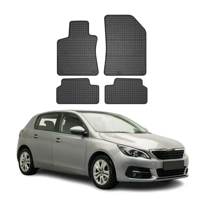 OMAC Gummi Fußmatten für Peugeot 308 2013-2021 Automatten Gummi Schwarz 4tlg Direkt Vom Hersteller