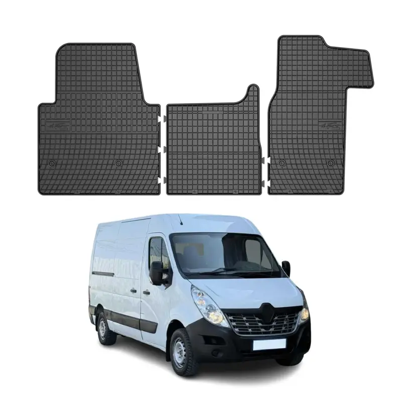 OMAC Gummi Fußmatten für Renault Master 2010-2024 Automatten Gummi Schwarz 3tlg Sale