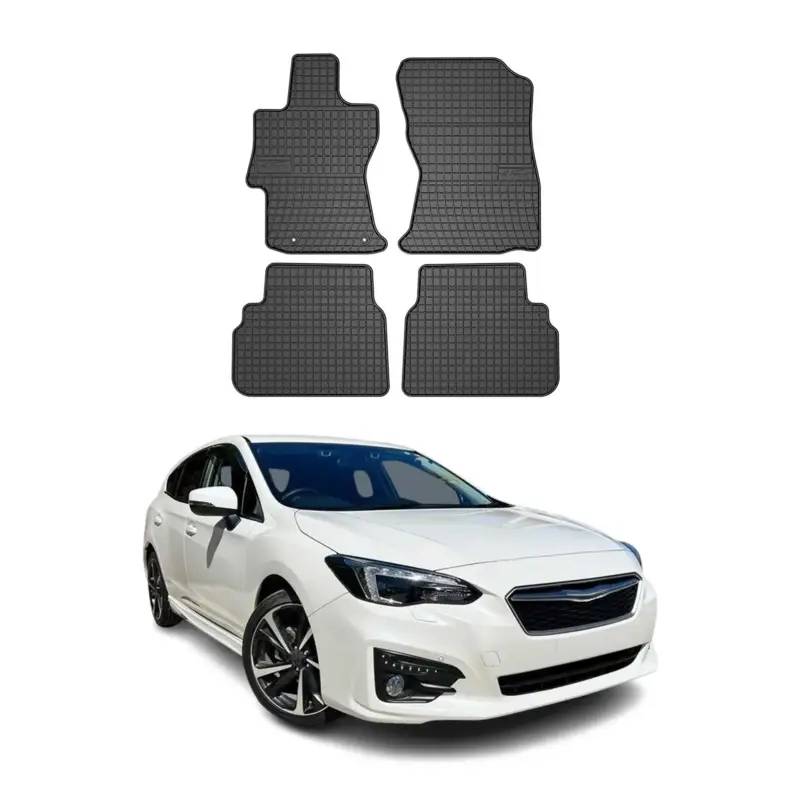OMAC Gummi Fußmatten für Subaru Impreza 2016-2023 Automatten Gummi Schwarz 4tlg Sale