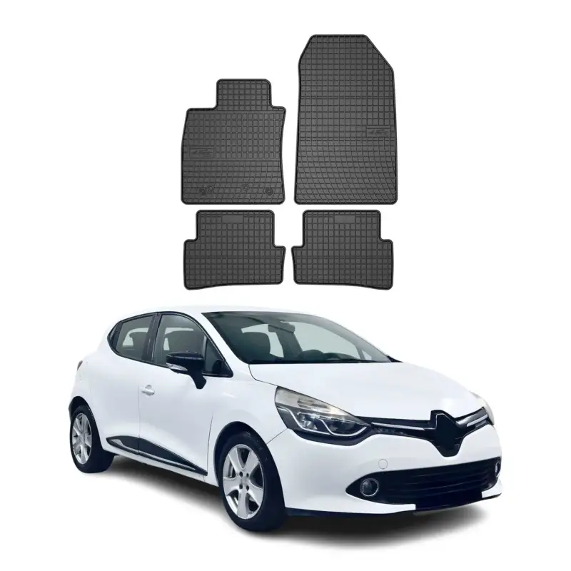 OMAC Gummi Fußmatten für Renault Clio 2012-2019 Automatten Gummi Schwarz 4tlg Neue Kollektion