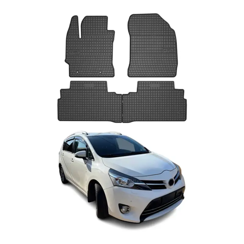 OMAC Gummi Fußmatten für Toyota Verso 2009-2018 Automatten Gummi Schwarz 4tlg Markenware