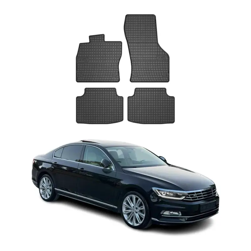 Neue Kollektion OMAC Gummi Fußmatten für VW Passat B8 2015-2023 Automatten Gummi Schwarz 4tlg