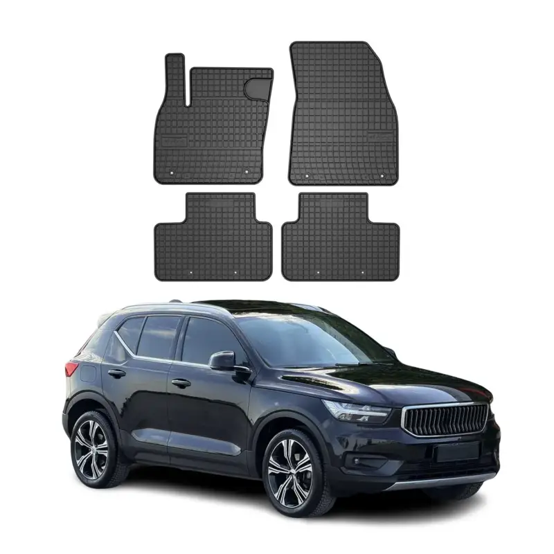 Neue Ware OMAC Gummi Fußmatten für Volvo XC40 2018-2026 Automatten Gummi Schwarz 4tlg