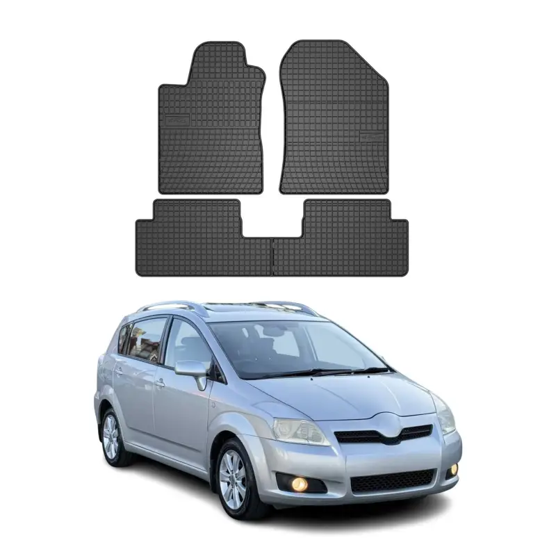 OMAC Gummi Fußmatten für Toyota Corolla Verso 2004-2009 Automatten Schwarz 4x Sichere Zahlung