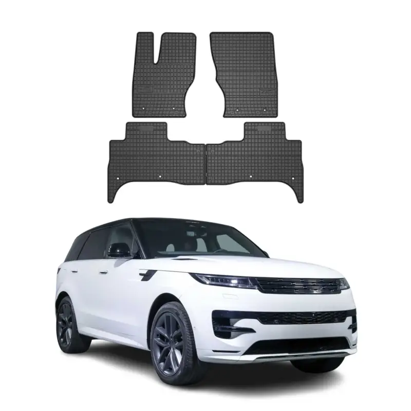 Markenprodukt OMAC Gummi Fußmatten für Land Rover Range Rover Sport 2013-2017 Schwarz 4x