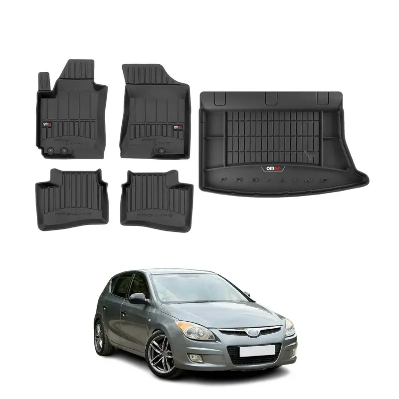 OMAC Fußmatten & Kofferraumwanne Set für Hyundai i30 2007-2012 Gummi Schwarz 5x Jetzt Kaufen