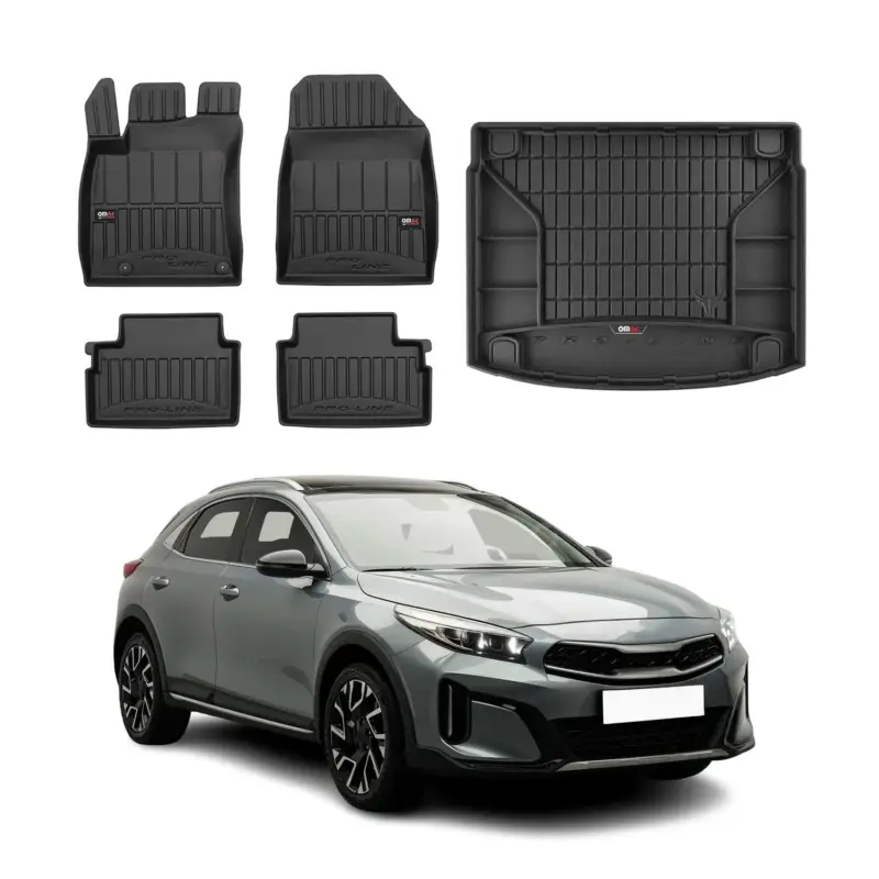 Mega-Angebot OMAC Fußmatten & Kofferraumwanne Set für Kia XCeed 2019-2026 Gummi Schwarz 5x