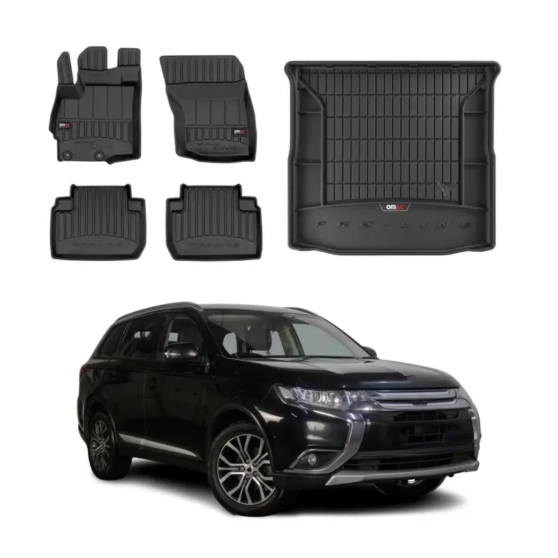 Schneller Versand OMAC Fußmatten & Kofferraumwanne für Mitsubishi Outlander 2012-2015 mit 3Reihe