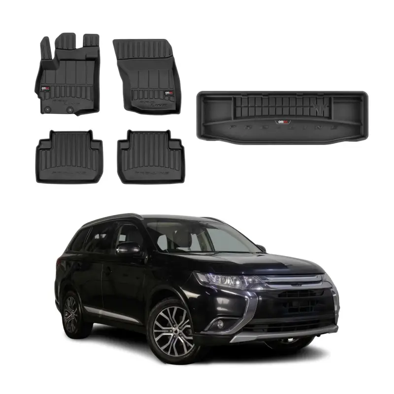 OMAC Fußmatten & Kofferraumwanne für Mitsubishi Outlander 2012-2015 ohne 3Reihe Saisonangebot