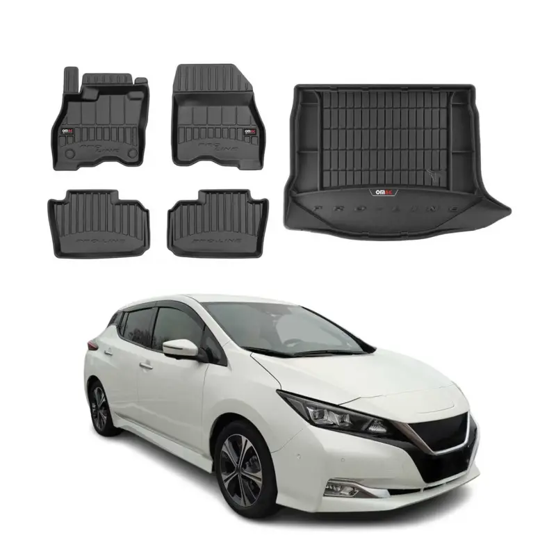 Angebot OMAC Fußmatten & Kofferraumwanne Set für Nissan Leaf 2018-2025 Gummi Schwarz 5x