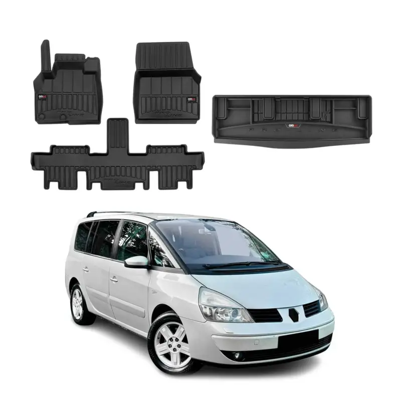 Heißes Angebot OMAC Fußmatten & Kofferraumwanne Set für Renault Espace 2002-2014 ohne 3.Reihe