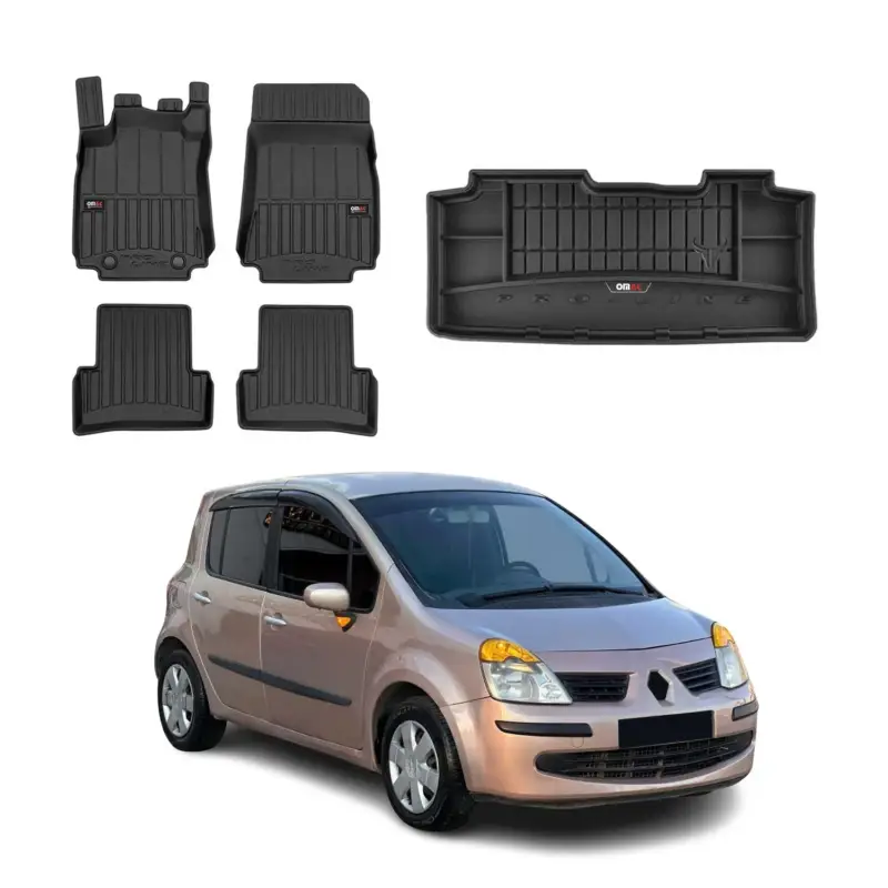 Neue Kollektion OMAC Fußmatten & Kofferraumwanne Set für Renault Modus 2004-2012 Gummi 5x