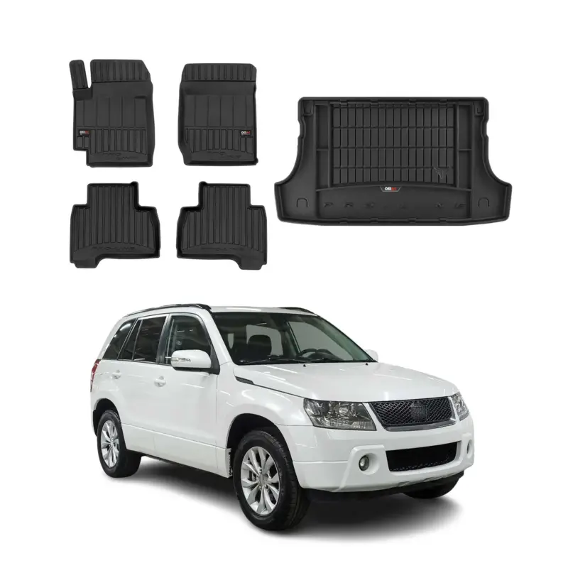 OMAC Fußmatten & Kofferraumwanne Set für Suzuki Grand Vitara 2005-2014 Gummi 5x Highlight