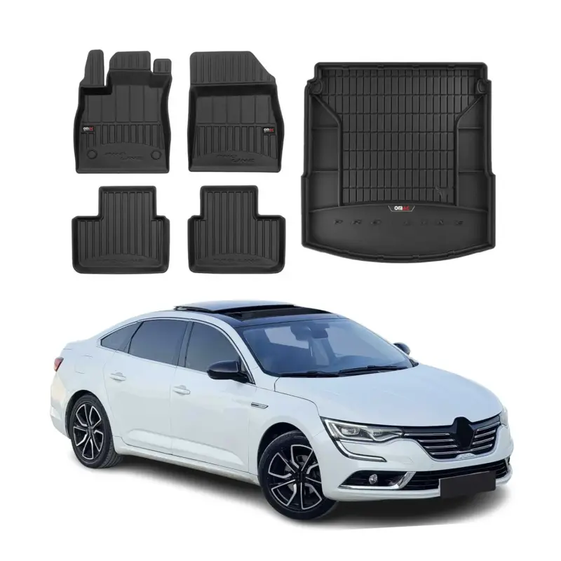 Knallerangebot OMAC Fußmatten & Kofferraumwanne Set für Renault Talisman 2015-2020 Pre-FL Gummi