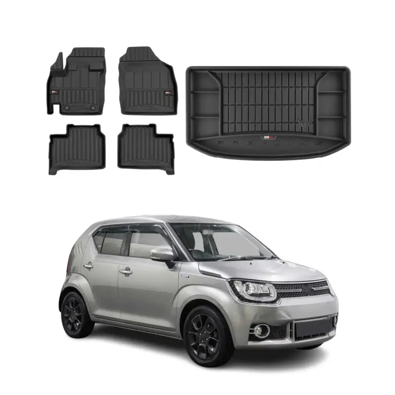 OMAC Fußmatten & Kofferraumwanne Set für Suzuki Ignis 3 2016-2026 Gummi 5x Abverkauf