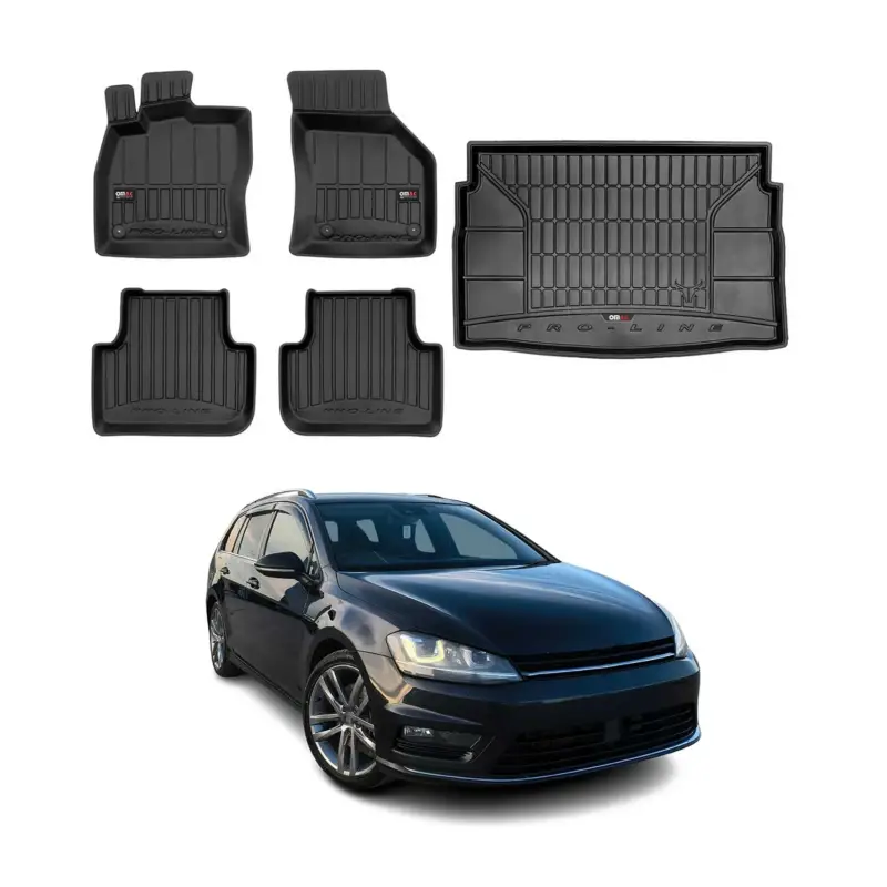 Jetzt Bestellen OMAC Fußmatten & Kofferraumwanne Set für VW Golf Sportsvan 2014-2020 Gummi 5x