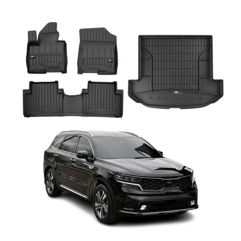 Must-Have OMAC Fußmatten & Kofferraumwanne Set für Kia Sorento Hybrid 2021-2026 Gummi 4tlg