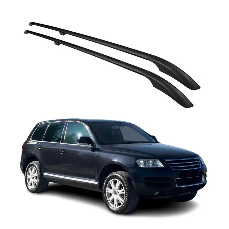 Dachreling Dachgepäckträger Relingträger für VW Touareg 7L 2002-2010 Alu Schwarz Preisknaller
