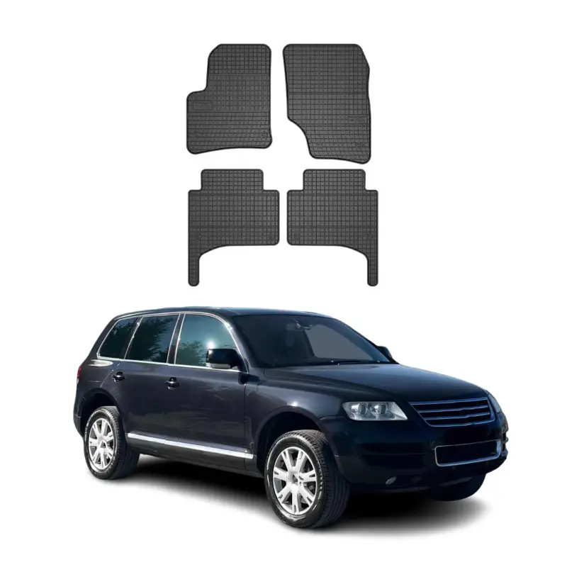 OMAC Gummi Fußmatten für VW Touareg 2002-2010 Automatten Gummi TPE Schwarz 4tlg Super-Preis