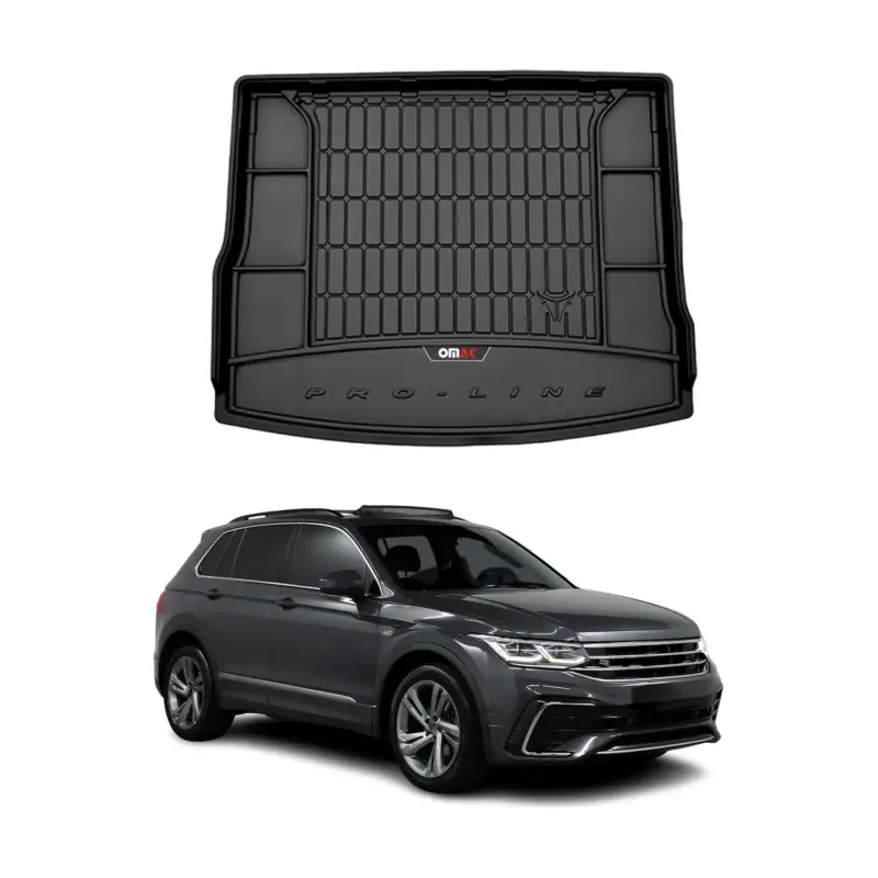 OMAC Gummi Kofferraumwanne für VW Tiguan mk2 2016-2024 TPE Laderaumwanne Schwarz Sofort Bestellen