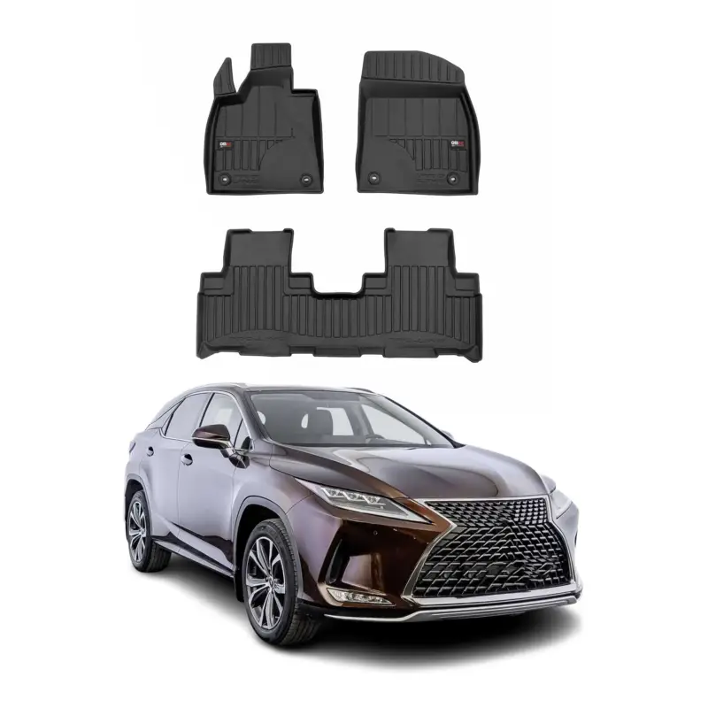 OMAC Gummi Fußmatten für Lexus RX 2016-2022 Premium TPE 3D Automatten Schwarz 4x Sale