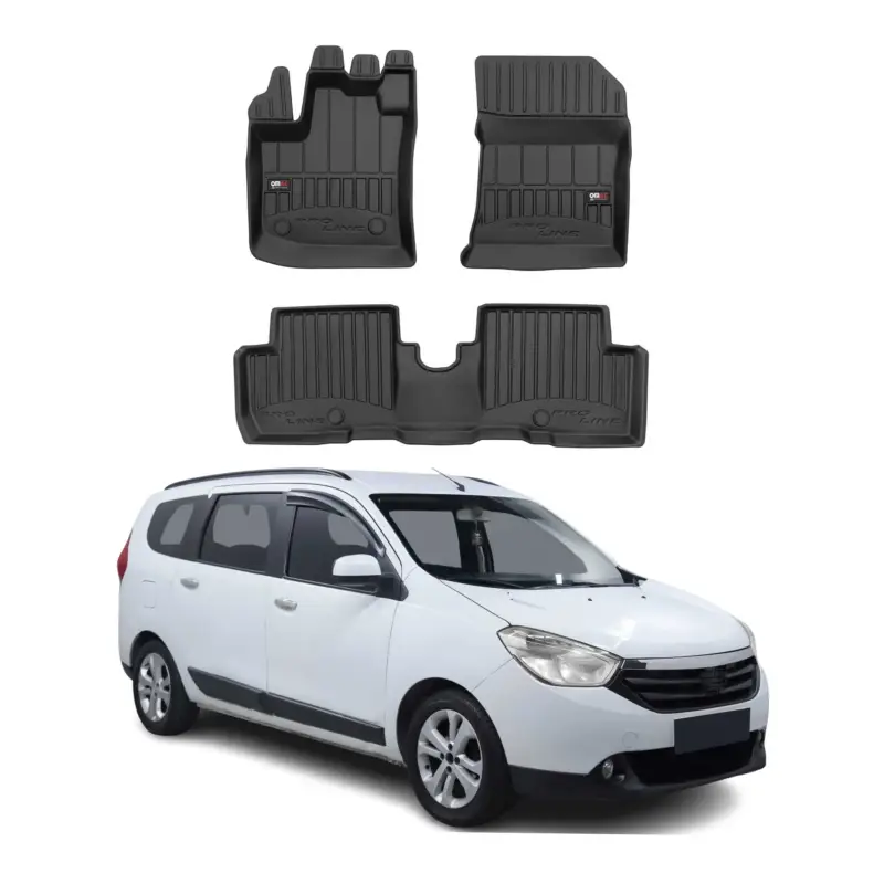 OMAC Gummi Fußmatten für Dacia Lodgy 2012-2024 Premium TPE Automatten Schwarz 3x Online Kaufen