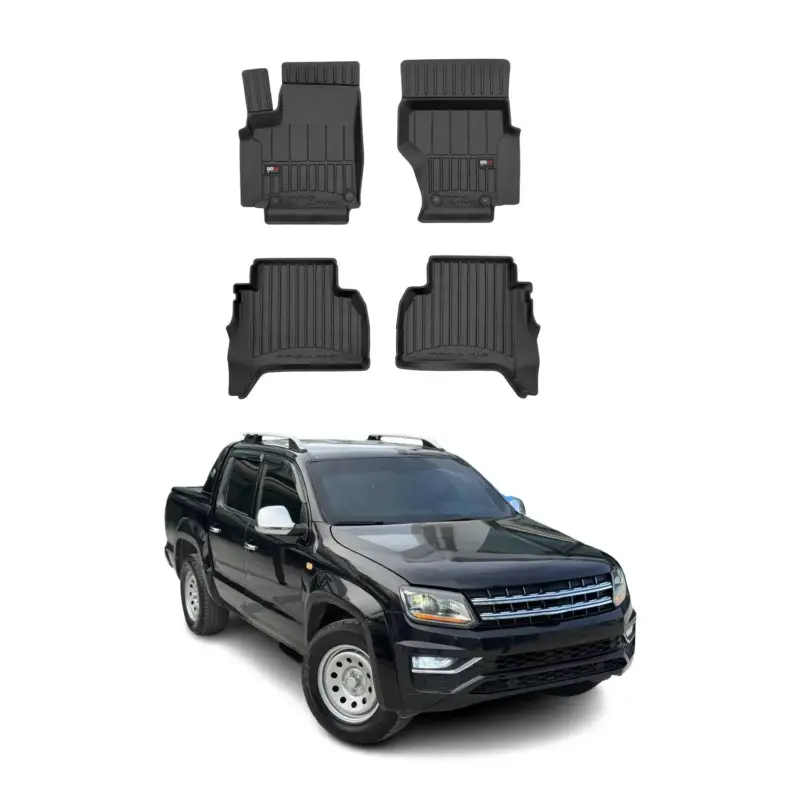 OMAC Gummi Fußmatten für VW Amarok Double Cab 2011-2021 Premium Gummi Schwarz 4x Direkt Vom Hersteller