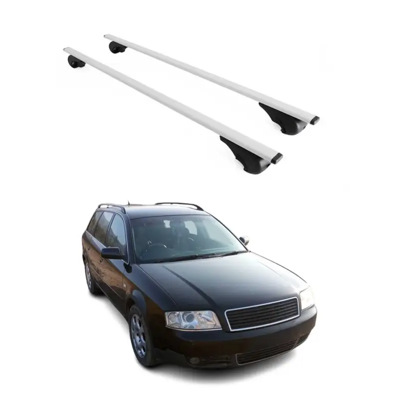 Preiswert Dachträger für Audi A6 C4 4A C5 4B Avant Allroad 1994-2005 75kg Metall Silber 2x