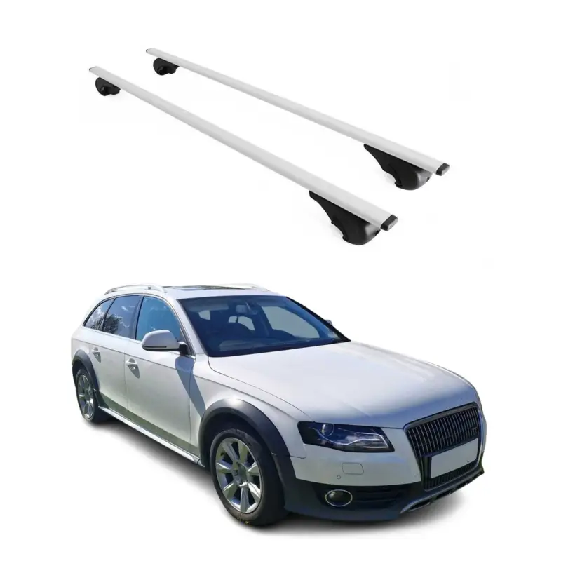 Dachträger Grundtäger für Audi A4 B8 Allroad 2009-2015 75kg Metall Silber 2 tlg Knallerangebot