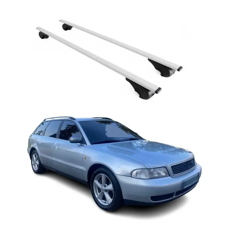 Direktkauf Dachträger Grundtäger für Audi A4 B5 Avant 1996-2001 75kg Metall Silber 2 tlg