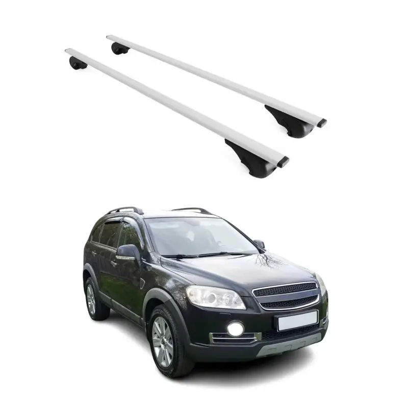Dachträger Grundtäger für Chevrolet Captiva 2006-2016 75kg Metall Silber 2 tlg Sofort Bestellen