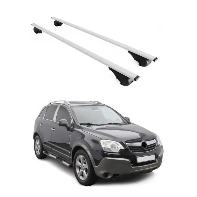 Echt Dachträger Grundtäger für Opel Antara 2006-2015 75kg Metall Silber 2 tlg