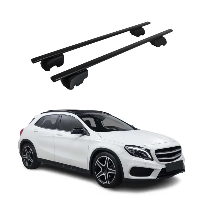 Abverkauf Dachträger Grundtäger für Mercedes GLA X156 2014-2020 75kg Metall Schwarz 2 tlg