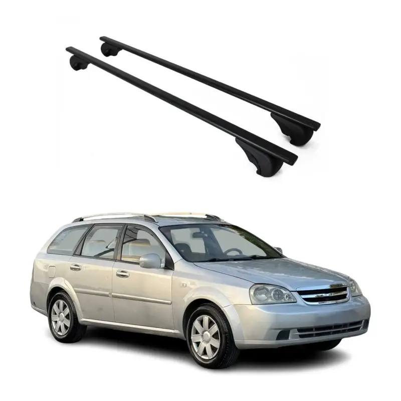 Dachträger Grundtäger für Chevrolet Lacetti Kombi 2004-2013 75kg Metall Schwarz Echt