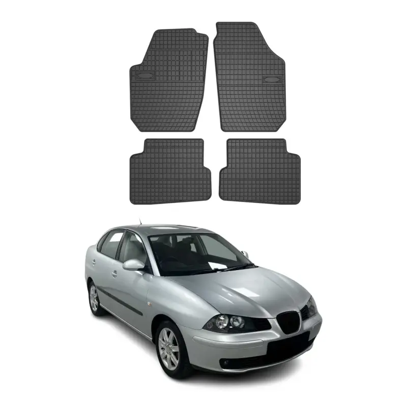 OMAC Gummi Fußmatten für Skoda Fabia II 2007-2014 Automatten Gummi TPE Schwarz Schnäppchen