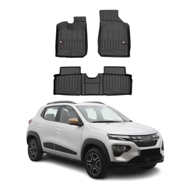 OMAC Gummi Fußmatten für Dacia Spring 2021-2026 Premium TPE Automatten 4tlg Geprüft