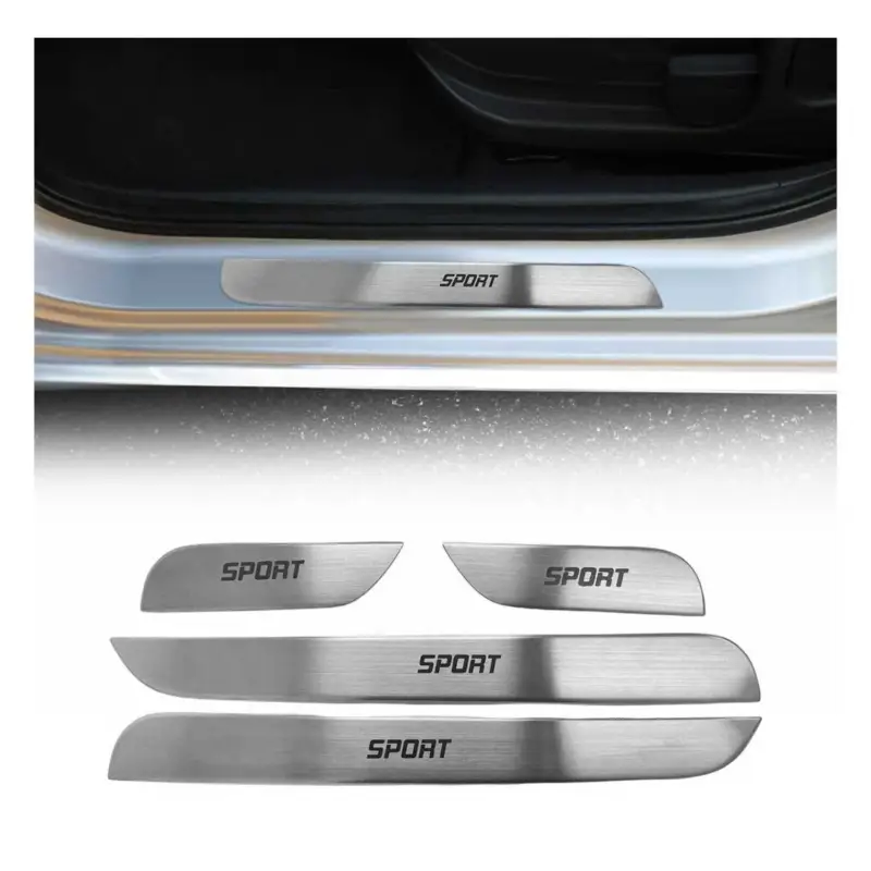 Zertifiziert Einstiegsleisten Türschweller Sport für Volvo XC60 2018-2026 Edelstahl Chrom 4x