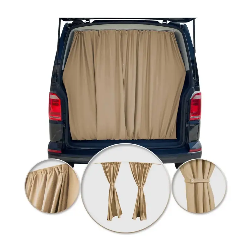 Nur Heute Maß Gardinen Sonnenschutz für Fiat Fiorino Qubo Heckklappe Vorhänge Beige