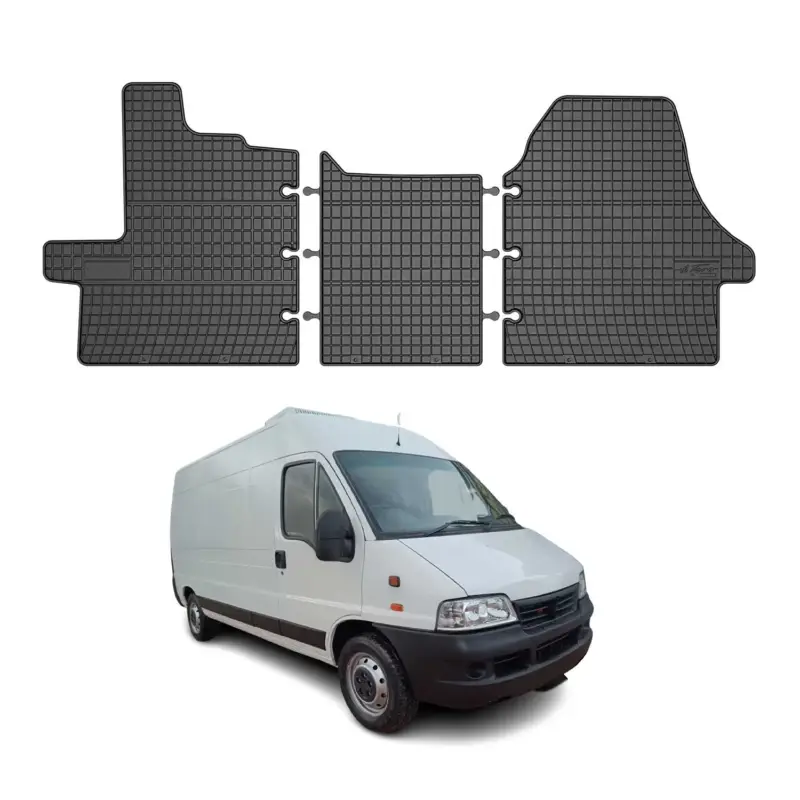 Super-Preis OMAC Gummi Fußmatten für Fiat Ducato 2006-2011 Automatten Gummi TPE Schwarz 3tlg