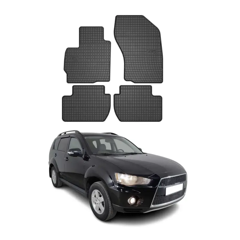 Jetzt Bestellen OMAC Gummi Fußmatten für Mitsubishi Outlander 2006-2012 Automatte TPE Schwarz 4x