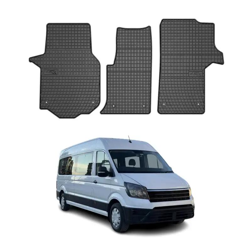 OMAC Gummi Fußmatten für VW Crafter 2017-2026 Automatten Gummi TPE Schwarz 3tlg Wochenendangebot