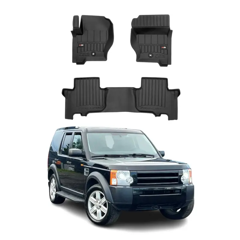 OMAC Gummi Fußmatten für Land Rover Discovery 3 2004-2009 Premium TPE Schwarz 3x Angebot