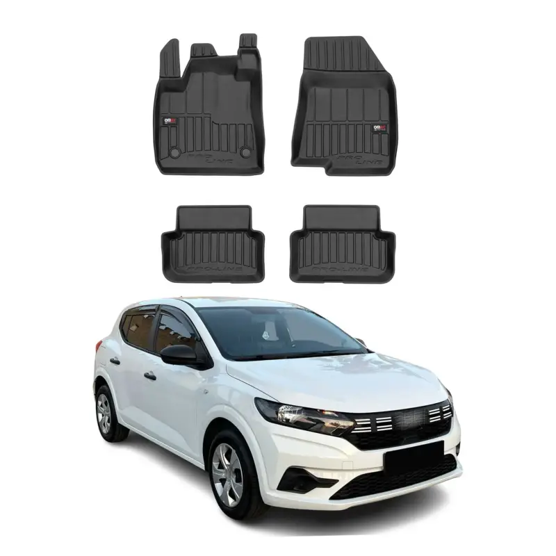 Billig OMAC Gummi Fußmatten für Dacia Sandero 2021-2026 Premium TPE Automatten 4tlg