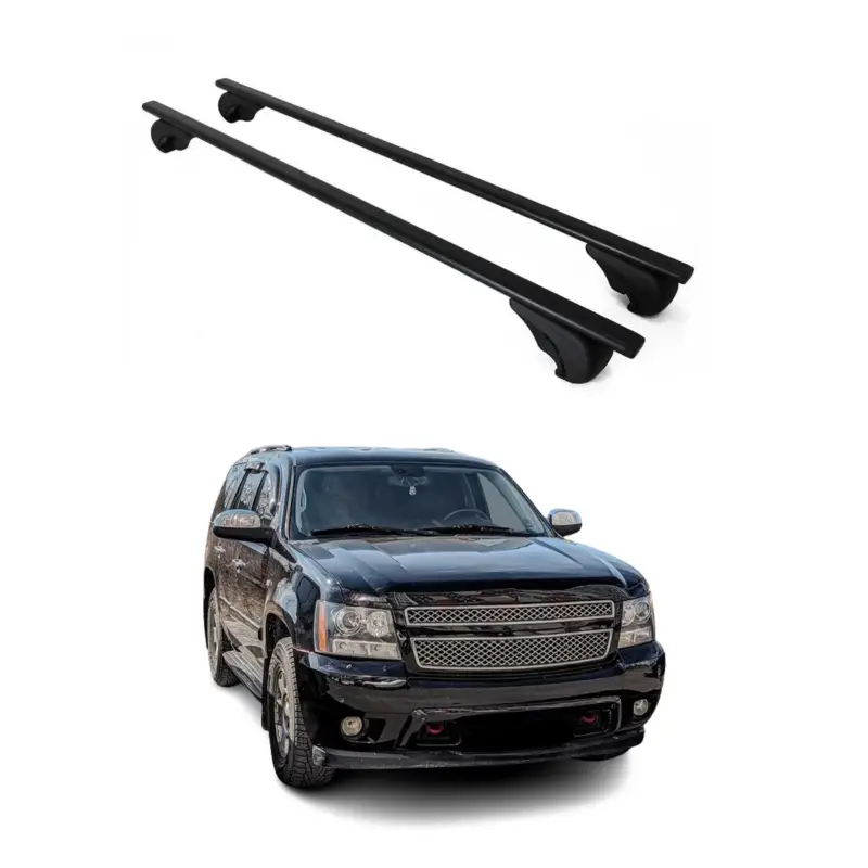 Dachträger für Chevrolet Suburban Tahoe mk3 2007-2014 75kg Metall Schwarz 2x Mega-Angebot