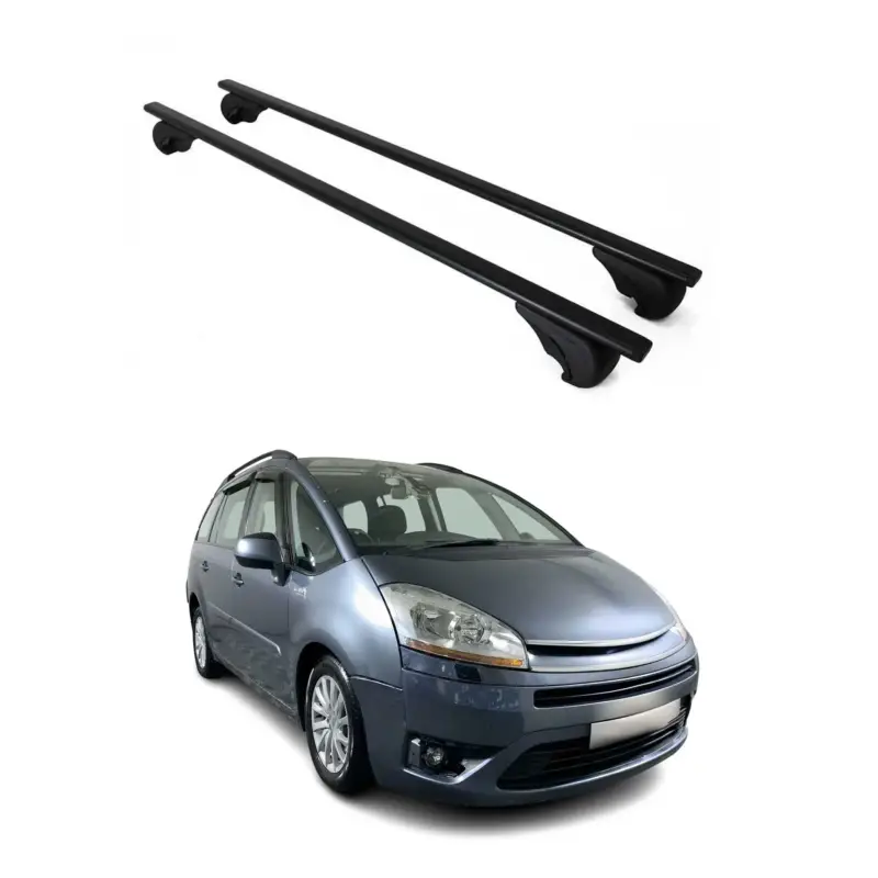 Versand Am Gleichen Tag Dachträger für Citroen C4 Picasso / Grand Picasso 2006-2013 5 tür 75kg Schwarz