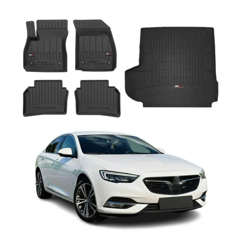 OMAC Fußmatten & Kofferraumwanne Set für Opel Insignia B 2017-2022 Gummi 5x Bestpreis