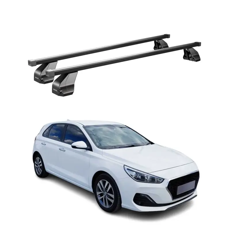 Menabo Dachträger Grundtäger für Hyundai i30 2016-2020 3tür 75kg Stahl Schwarz Beliebt